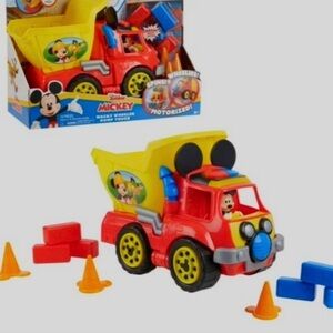 Disney Mickey Mouse Motorized Dump Truck - Red and Yellow